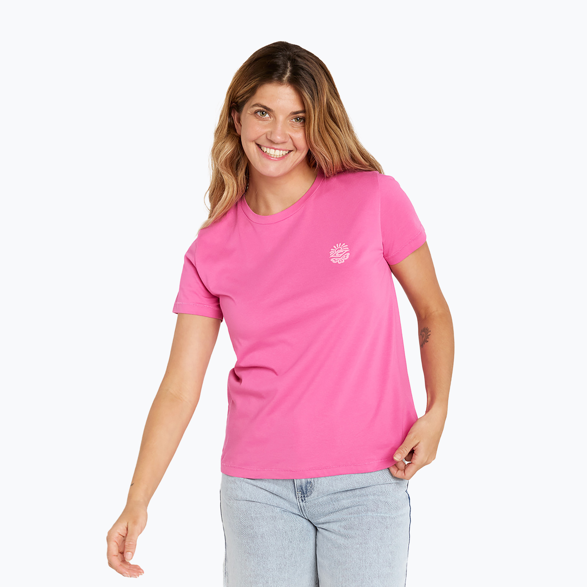 Koszulka damska Rip Curl Re-Entry Crew hot pink 