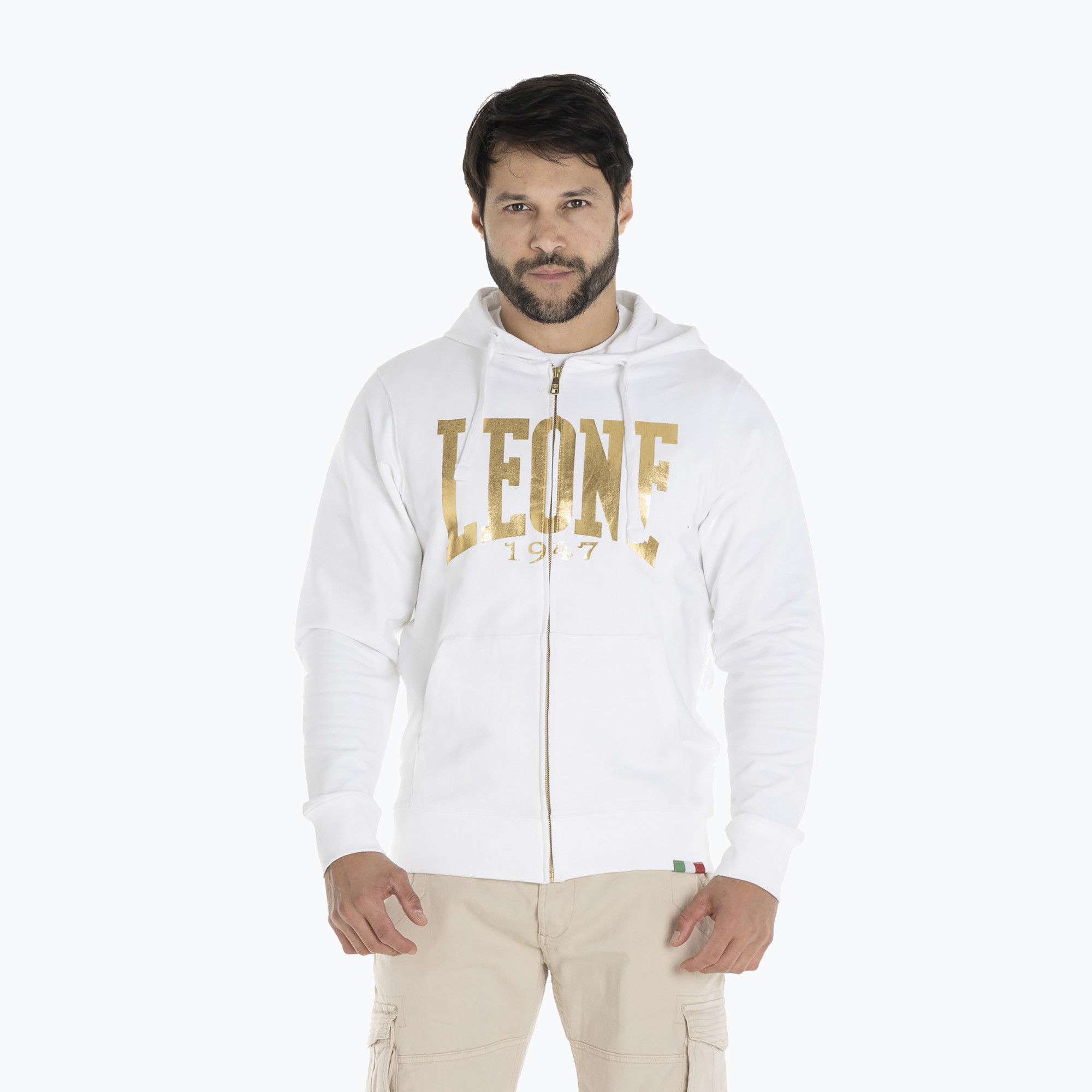 Bluza męska LEONE 1947 Gold Hoody optic white | WYSYŁKA W 24H | 30 DNI NA ZWROT