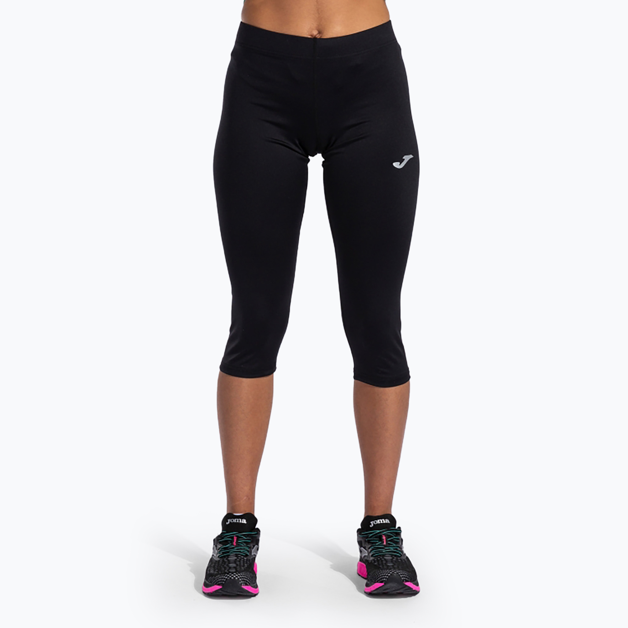 Legginsy do biegania damskie Joma Olimpia 3/4 black | WYSYŁKA W 24H | 30 DNI NA ZWROT
