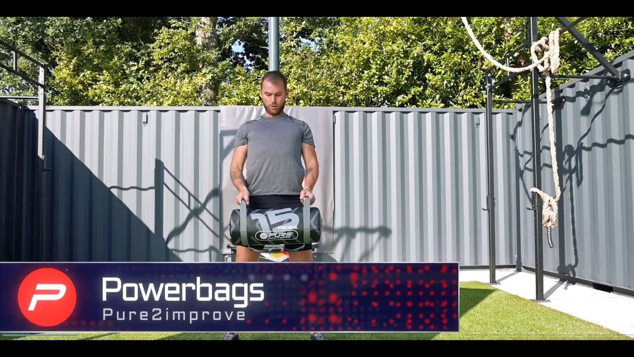 Worek treningowy 5 kg Pure2Improve Power Bag czarno-żółty P2I201710