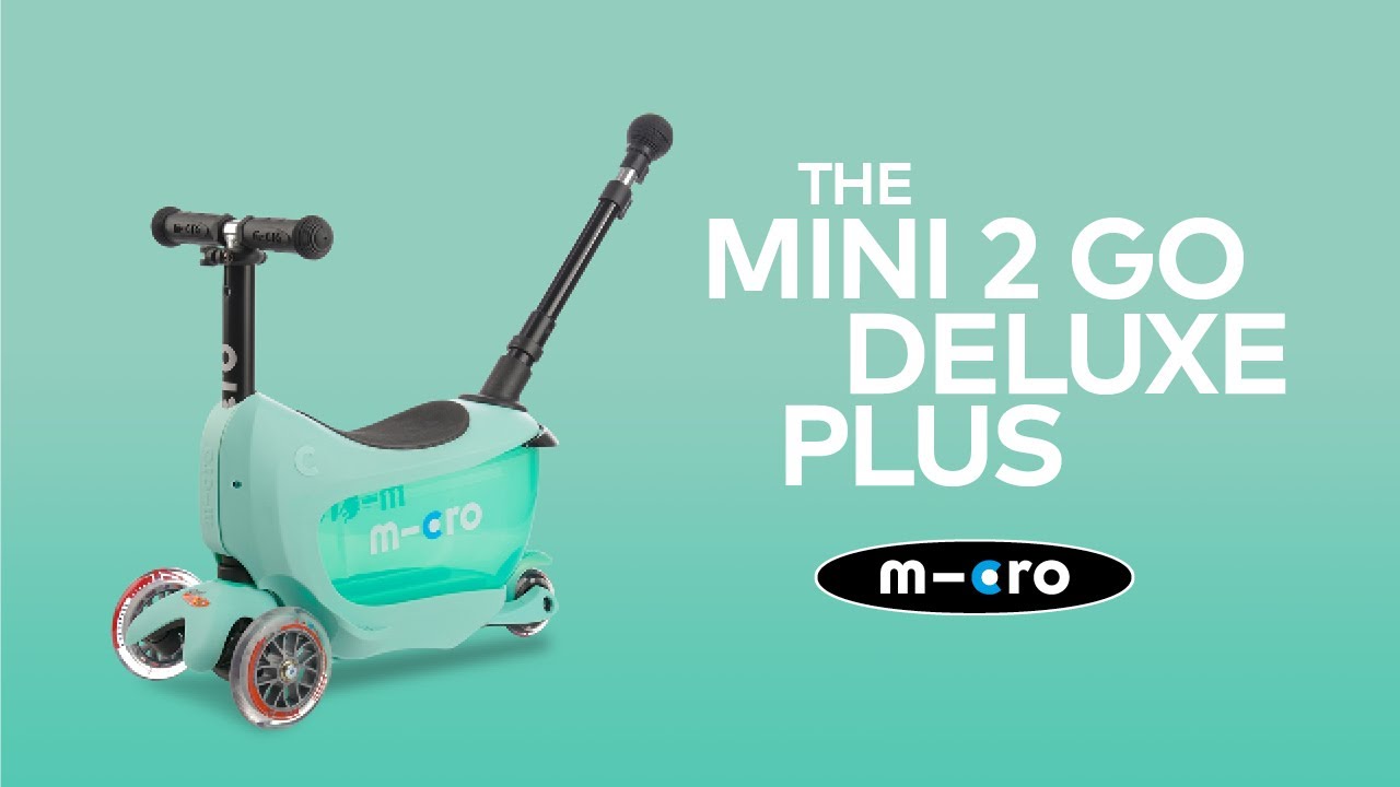 Hulajnoga trójkołowa dziecięca Micro Mini2go Deluxe Plus mint