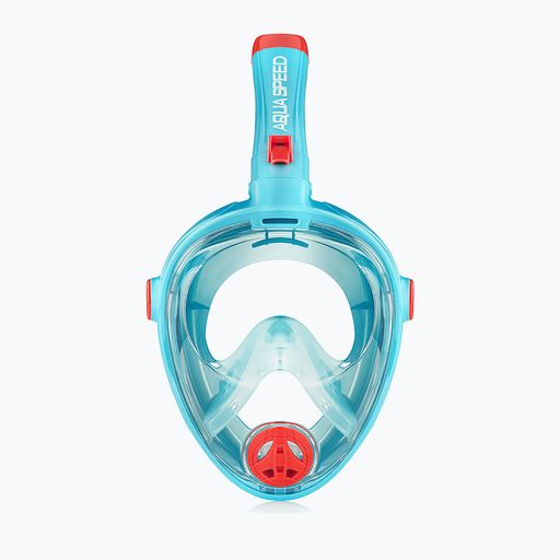 Maska pełnotwarzowa do snorkelingu dziecięca AQUA-SPEED Spectra 2.0 Kid turkusowa 248 2