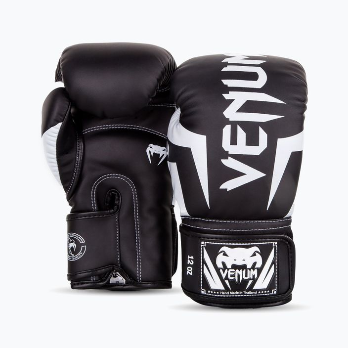 Rękawice bokserskie Venum Elite czarno-białe 0984 2