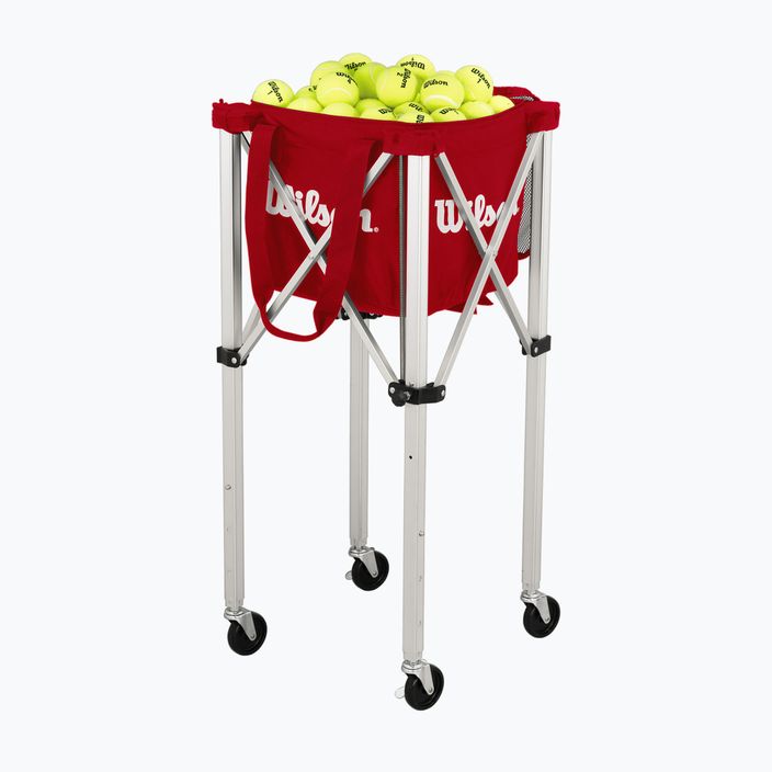 Wózek na piłki tenisowe Wilson Tennis Teaching Cart 150 czerwony WRZ541000