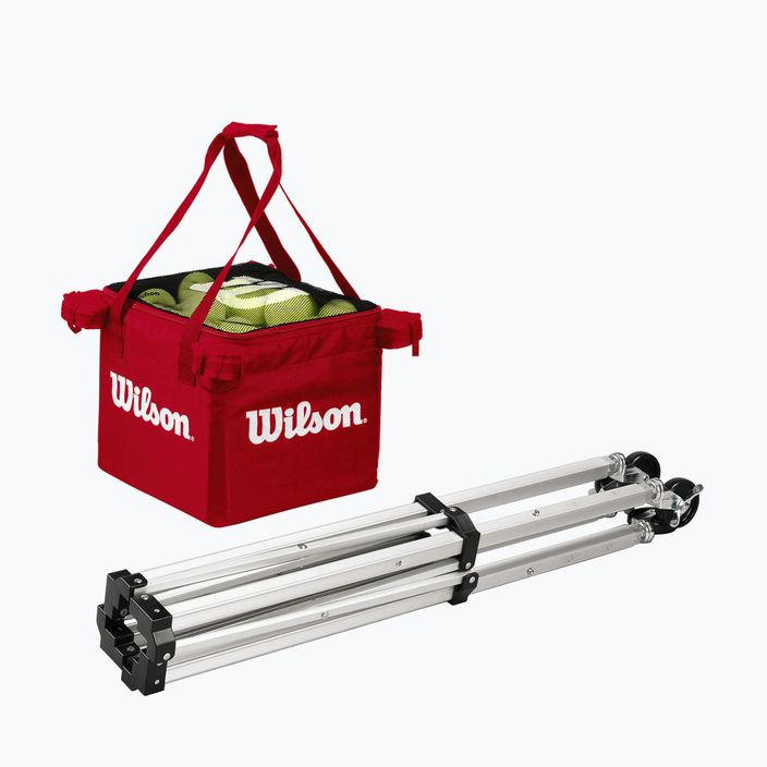 Wózek na piłki tenisowe Wilson Tennis Teaching Cart 150 czerwony WRZ541000 3