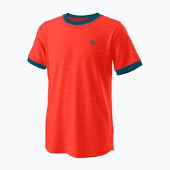 Koszulka tenisowa dziecięca Wilson Competition Crew II czerwona WRA807201