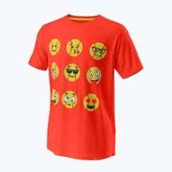 Koszulka tenisowa dziecięca Wilson Emoti-Fun Tech Tee pomarańczowa WRA807403