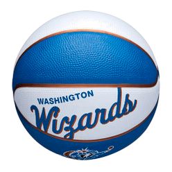 Mini piłka do koszykówki Wilson NBA Team Retro Mini Washington Wizards niebieska WTB3200XBWAS