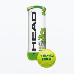 Zestaw piłek tenisowych-3szt. HEAD Tip zielono-żółtych 3B 578133