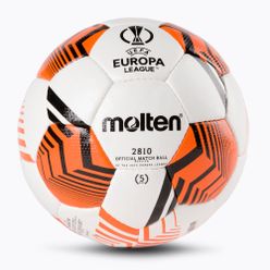 Piłka do piłki nożnej Molten Europa League 2021/22 biało-pomarańczowa F5U2810-12