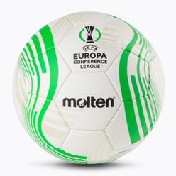 Piłka do piłki nożnej Molten official UEFA Conference League 2021/22 biało-zielona F5C5000