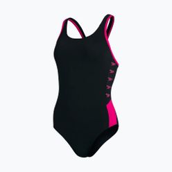 Strój pływacki jednoczęściowy damski Speedo Boom Logo Splice Muscleback B344 czarny 12900B344