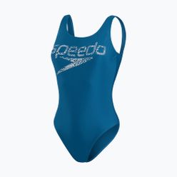 Strój pływacki jednoczęściowy damski Speedo Logo Deep U-Back niebieski 68-12369G711