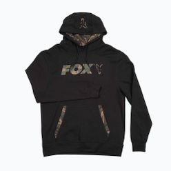 Bluza wędkarska z kapturem Fox LW Print Pullover czarna CFX1