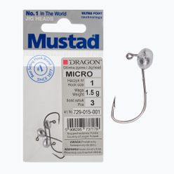 Główka Jigowa Mustad Micro 3 szt. rozmiar 1 srebrna PDF-729-015-001