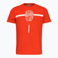 Koszulka tenisowa męska HEAD Typo pomarańczowa 811432
