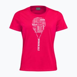 Koszulka tenisowa damska HEAD Typo różowa 814512