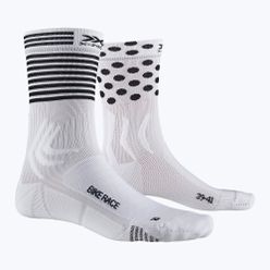Skarpety rowerowe X-Socks Bike Race biało-czarne BS05S19U-W011