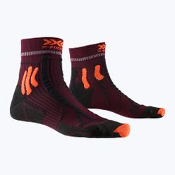 Skarpety trekkingowe męskie X-Socks Trail Run Energy bordowo-pomarańczowe RS13S19U-O003