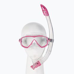 Zestaw do snorkelingu Cressi maska Estrella + fajka Gamma bezbarwno-różowy DM340040