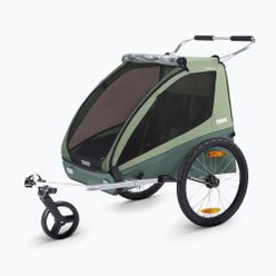 Przyczepka rowerowa dwuosobowa Thule Coaster XT Bike Trailer+Stroll zielona 10101820