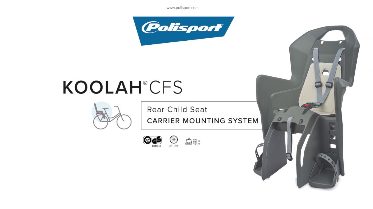 Fotelik rowerowy Polisport Koolah CFS grafitowy/kremowy